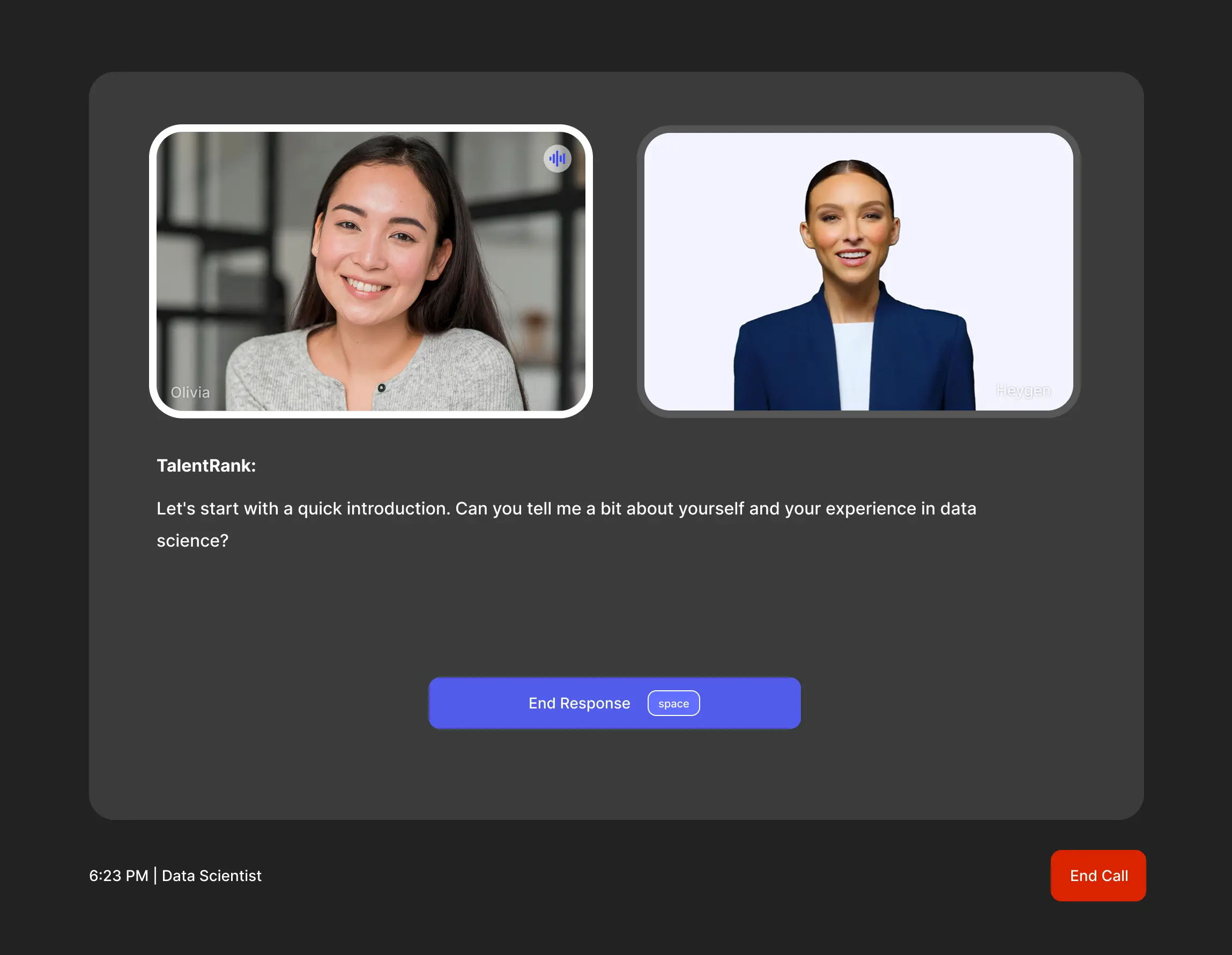 Invite candidates and let Talentrank conduct the interviews.
